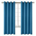 Steel Blue Blackout Curtains for Bedroom 72 Inch Long (Steel Blue / 52"W x 72"L (Pack of 2))
