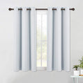 Room Darkening Curtain Panels for Bedroom (Greyish White / 42"W x 54"L (Pack of 2))