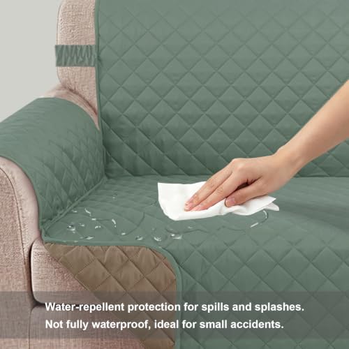 Oversized Sofa Cover for 3 Cushion (Greyish Green/Taupe / Sofa Xl - Xl Large (78"))