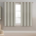 Blackout Curtain for Living Room Small Window Kitchen Blackout Curtains 45 inch Length Energy Saving Solid Grommet Black Out Window Treatment (52"W x 45"L (Pack of 1) / Ivory/Cream)