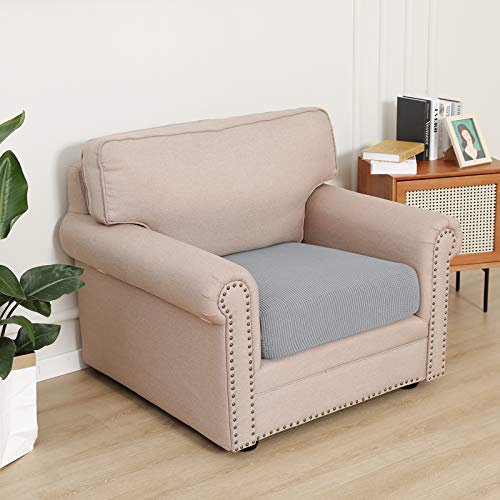 Stretch 1 Piece Chair Couch Cushion Cover for Sofa (Small / Silver Gray)