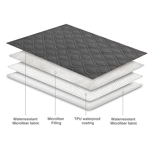 Waterproof Blanket Reversible Dog Bed Cover Pet Blanket for Furniture Bed Couch Sofa (40x50 Inch (Pack of 1) / Darkgrey)