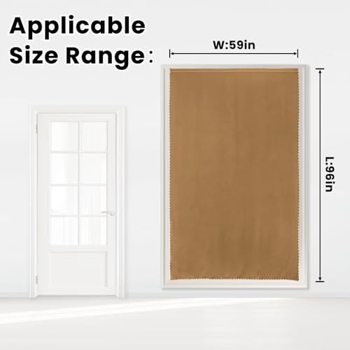 Self Adhesive Curtains (59"W x 96"L (Pack of 1) / Brown)