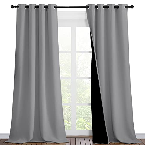Total Shade Curtains and Draperies (Silver Grey / 46"W x 90"L (Pack of 2))