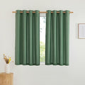 Short Thick Linen Curtains for Small Window (Olive Green / 55"W x 54"L (Pack of 2))