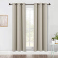 Modern Blackout Curtains Noise Reducing (Natural / 42"W x 72"L (Pack of 2))