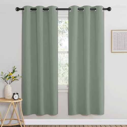 Room Darkening Curtains for Nursery (Sage Green / 37"W x 72"L (Pack of 2))