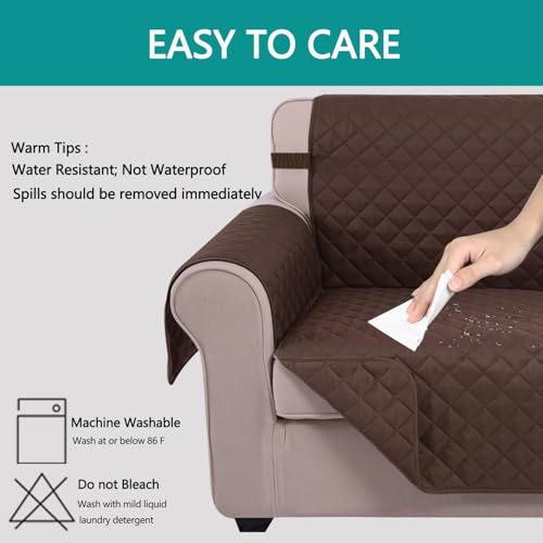 Loveseat Sofa Cover for 2 Cushion Couch (Chocolate/Chocolate / 45''loveseat-small)