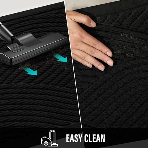 Sturdy Front Door Mat (Black / 2' x 6' (Rectangular))