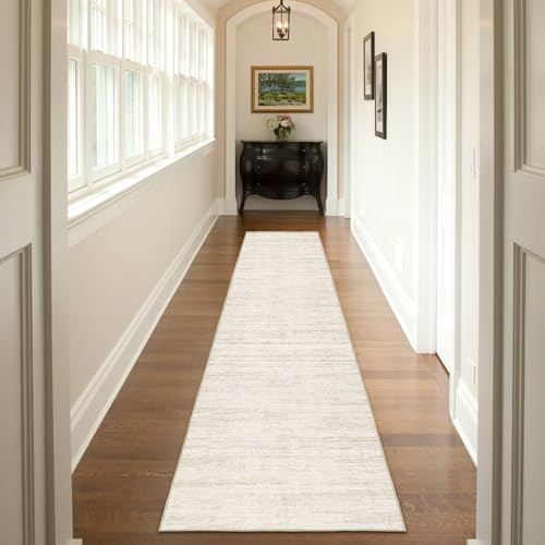 2.5x10 Washable Runner Rugs (Beige / 2'6" x 10' (Runner))