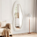 Wall Mirror 56"x24" (Irregular-beige / 56"L x 24"W)