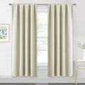 Extra Wide Curtains for Bedroom Living Dining Room 72 inches Long (Beige / 62"W x 72"L (Pack of 2))