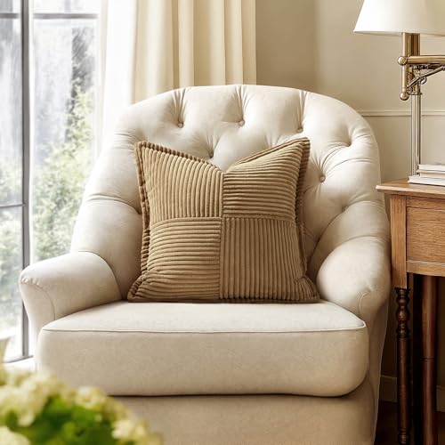 Decorative Euro Sham Throw Pillow Covers 24x24 Inch Brown 2 Pack (Brown / 24" x 24" (Pack of 2))