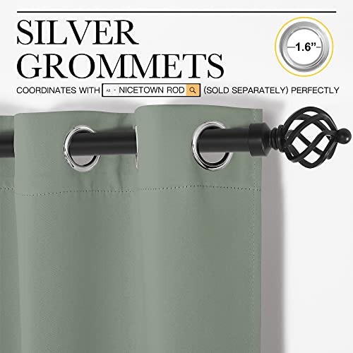 Bedroom Curtain Panels (Sage Green / 34"W x 72"L (Pack of 2))