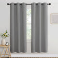 Blackout 72 inch Curtains for Kids Room (Silver Grey / 37"W x 72"L (Pack of 2))