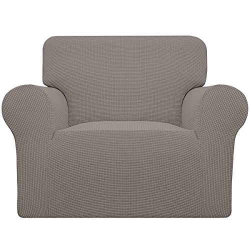 Stretch Oversized Chair Slipcover with Arm Washable Taupe (Small-XL Chair / Taupe)