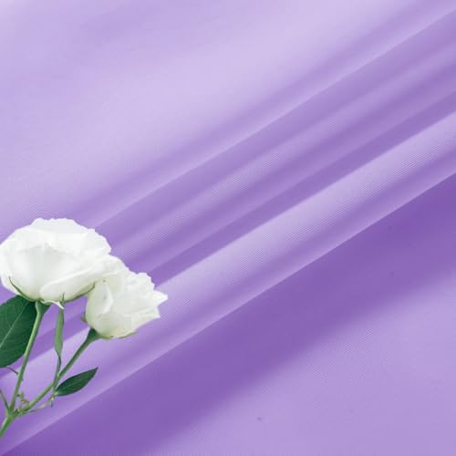 Basic Rod Pocket Sheer Voile Window Curtain Panels Lavender 1 Pair 2 Panels 26 Width 30 Inch Long for Kitchen Bedroom Children Living Room Yard（Lavender (Lavender / 26"W x 30"L (Pack of 2))