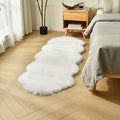 White Faux Sheepskin Runner Rugs 2x6 ft (White / 2' x 6' (Runner))
