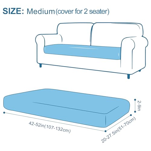 Printed Couch Cushion Covers (Beige / Seat Medium)