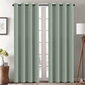 Blackout Curtain for Living Room Thermal Insulated Window Treatment Curtain Extra Long 96 inch Length Energy Saving Solid Grommet Top Blackout Drape (52"W x 96"L (Pack of 1) / Sea Grass)