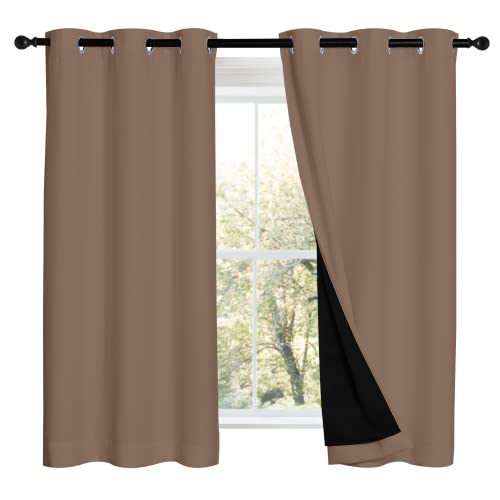 Bedroom Full Blackout Curtain Panels (Cappuccino / 42"W x 54"L (Pack of 2))
