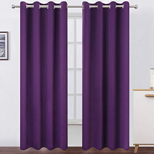 Purple Thermal Blackout Curtains (Purple / 52"W x 95"L (Pack of 2))