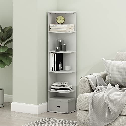 PASIR Book Shelf (White / 5-Tier Corner)