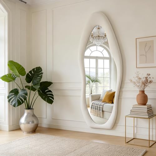 Full Length Mirror (Creamy White / 63"L x 24"W)