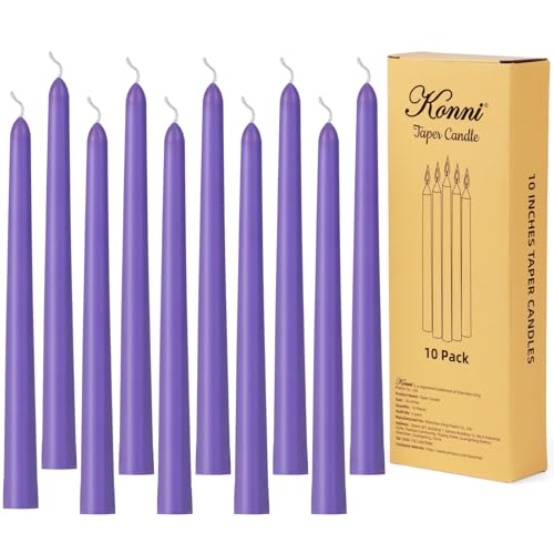 0.87×10 Inch Violet Taper Candles (Violet)