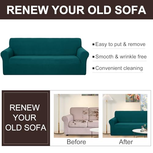 Loveseat Cover Stretch Couch Cover Sofa Slipcover (Blue / Loveseat)