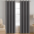 Blackout Grey Curtains for Patio Door Thermal Insulated Living Room Curtains (52"W x 90"L (Pack of 1) / Charcoal Gray)