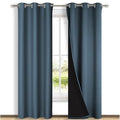 Smoky Blue Full Shade Curtain Panels (Smoky Blue / 37"W x 84"L (Pack of 2))