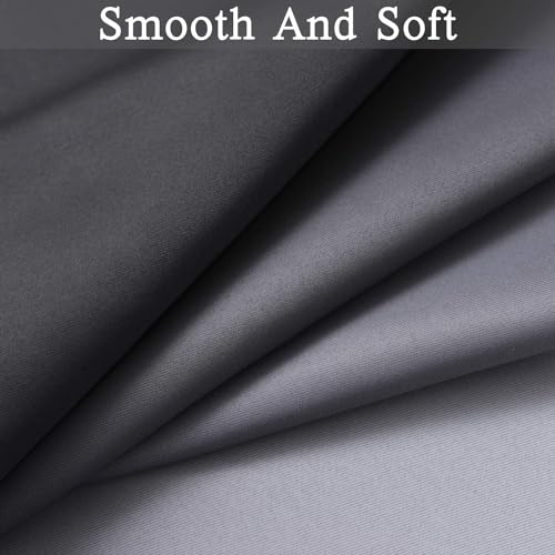 Ombre Gradient Black White to Gray Curtains for Bedroom (62"W x 84"L (Pack of 2) / Black and White)