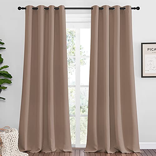 Bedroom Blackout Curtains (Cappuccino / 55"W x 102"L (Pack of 2))