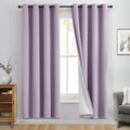 Lilac 100% Blackout Curtains 72 Inches Long for Bedroom 50" Wide (50"W x 72"L (Pack of 2) / Lilac With White Backing)