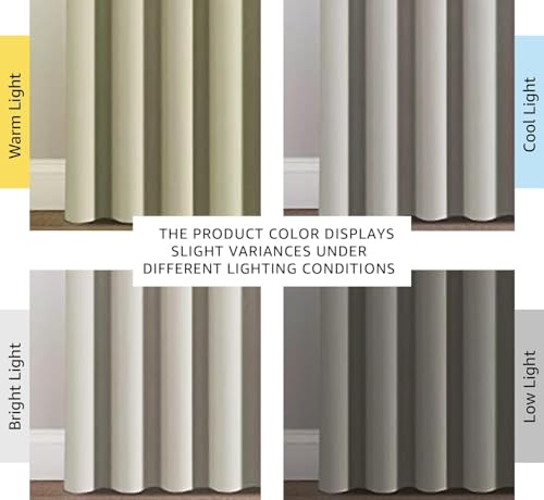 Blackout Curtains for Sliding Glass Door Room Divider Curtains Noise Reduce Curtain Panel Portable Window Screen Sliding Partition (120"W x 96"L (Pack of 1) / Ivory/Cream)