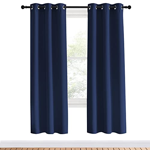 Blackout Curtain Panels 70 (Navy / 34"W x 70"L (Pack of 2))