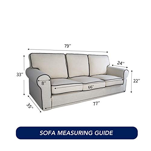 Stretch Couch Covers for Sofa Large Sofa Slipcovers Natural (Large Sofa / Natural)