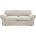 3 Piece Stretch Sofa Covers for 2 Cushion Sofa Couch Covers for Living Room Sofa Slipcovers (Medium-XL / Island Fossi)