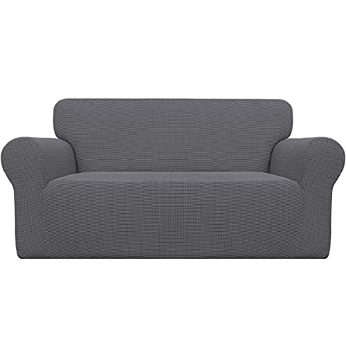 Stretch Oversized Loveseat Couch Covers Washable Grey (Medium-XL Loveseat / Grey)