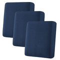 Super Stretch Stylish Cushions Covers (Navy / 3 Cushion Sofa)