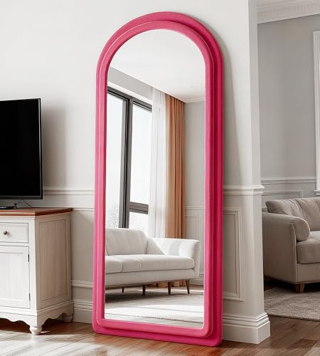 Full Length Mirror (Arched - Rose Red)