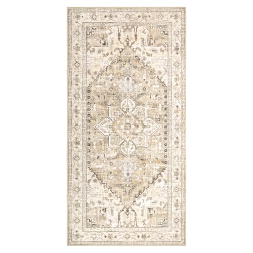 Washable Runner Rug (3' x 6' / Beige Brown)