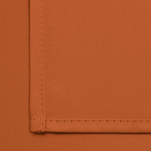 Room Darkening Curtains 52x72 inch Length Orange (Orange / 52"W x 72"L (Pack of 2))