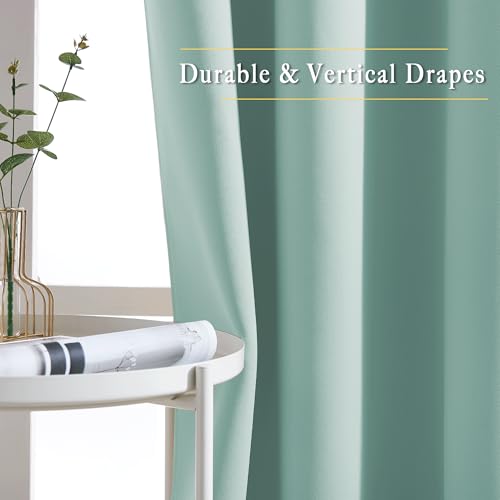 Aqua Blue Bedroom Curtains 72 inches Long (Aqua Blue / 37"W x 72"L (Pack of 2))
