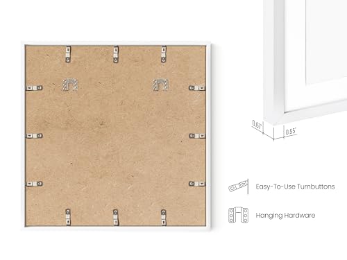 20x20 White Metal Picture Frames Matted to 16x16 (Set of 25 / White Metal / 20x20 in)