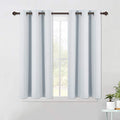Room Darkening Draperies Curtains Panels (Greyish White / 42"W x 45"L (Pack of 2))