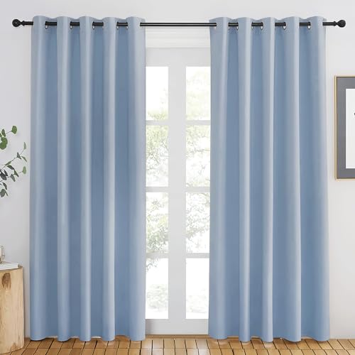 Vintage Blue Blackout Curtains 84 inch Length (Vintage Blue / 66"W x 84"L (Pack of 1))