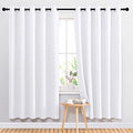 White Window Draperies and Curtains (Pure White / 66"W x 72"L (Pack of 2))