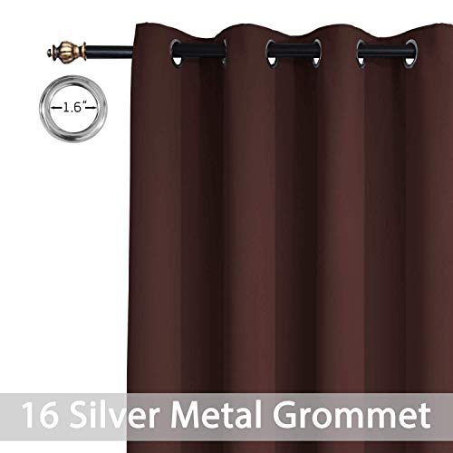 Chocolate Brown Room Darkening Curtains 84 inch Sliding Door Drapes (Chocolate Brown / 100"W x 84"L (Pack of 1))